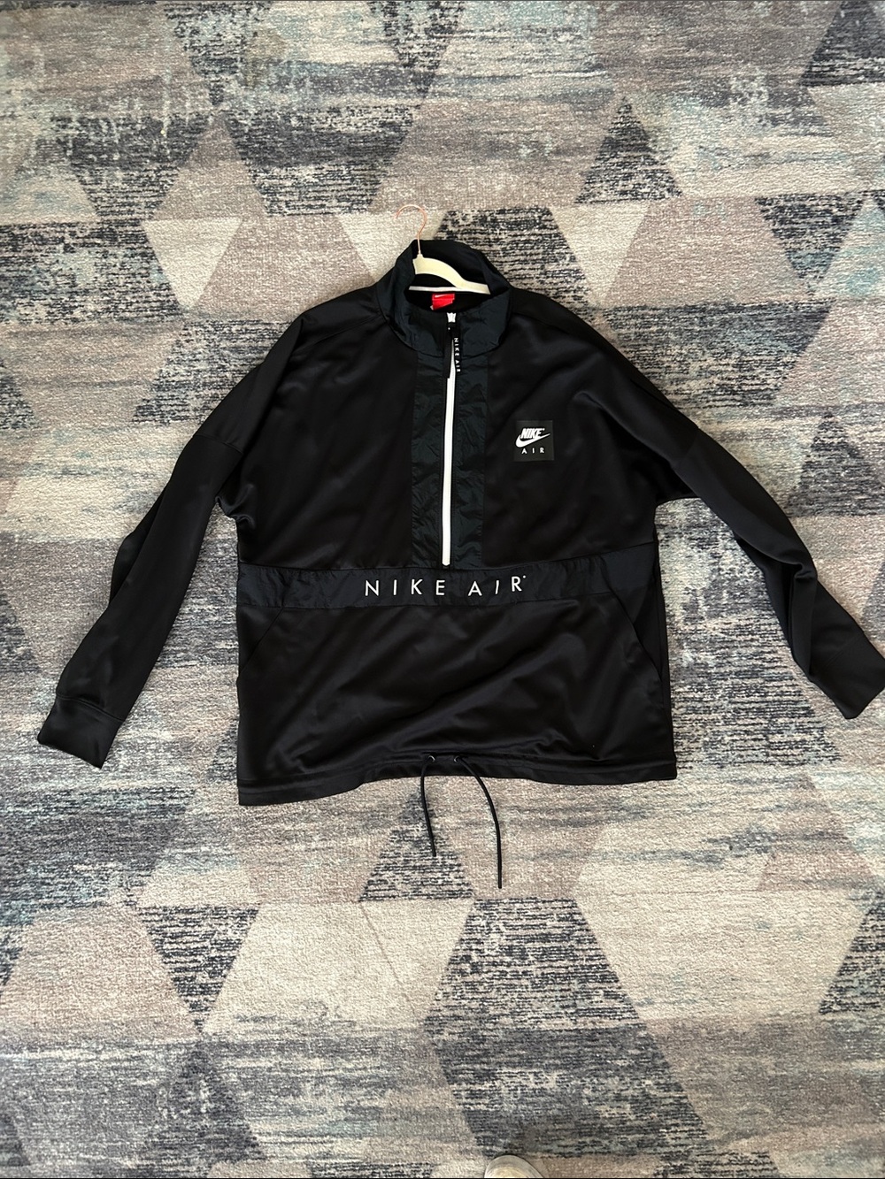 Nike Black & White Half-Zip Nike Air Pullover